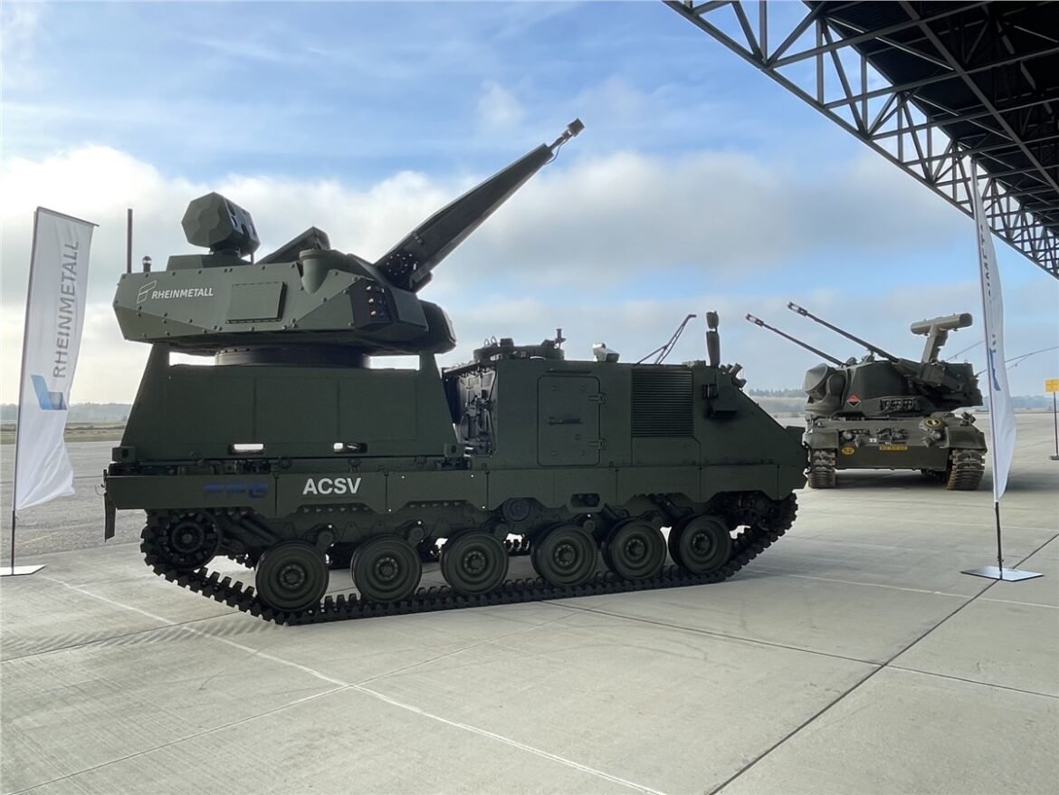 Rheinmetall Skyranger 30 mobile air defence Netherlands, Dutch Ministry of Defence high triple-digit million euro order, 30mm x 173 KCE revolver cannon airburst ammunition, counter drone autonomous tracking radar turret,