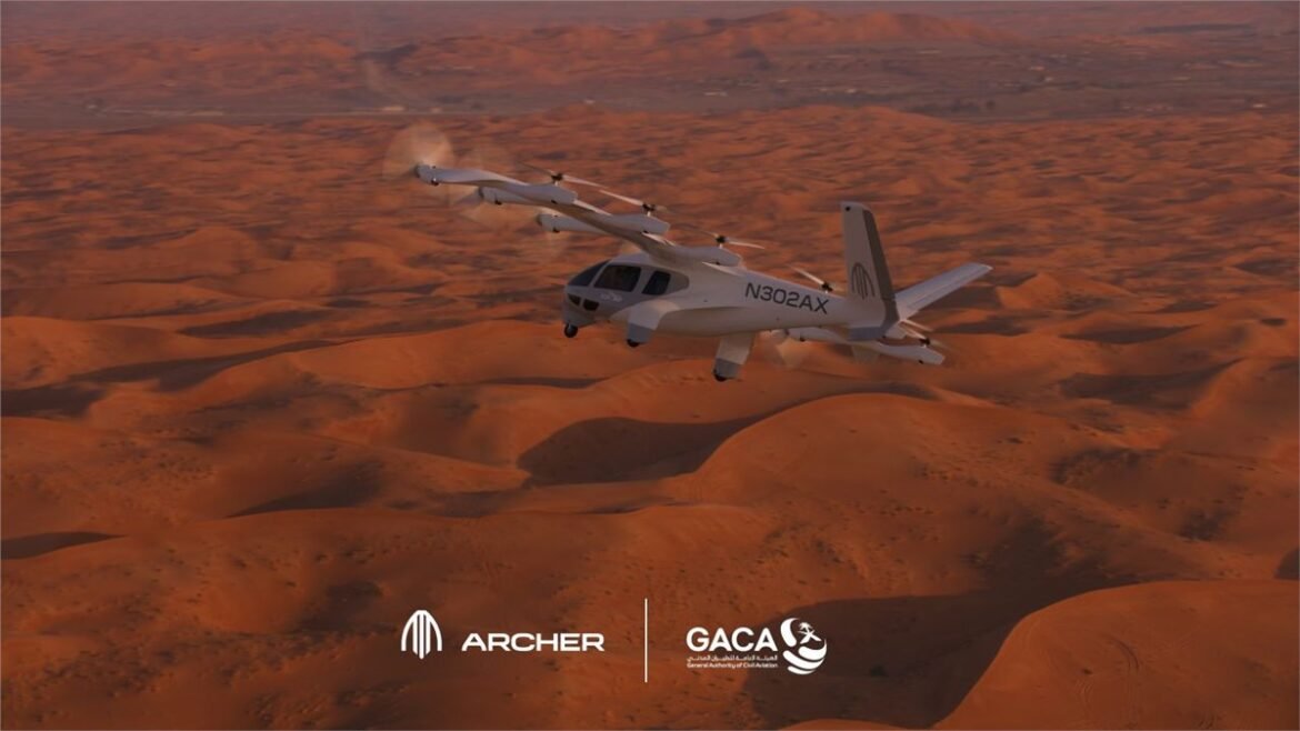 Saudi Arabia GACA Archer Aviation eVTOL air taxi deployment, Captain Sulaiman Al-Muhaimedi AAM roadmap NTLS, Adam Goldstein FAA certification ruleset alignment, Riyadh Jeddah Red Sea Global electric air taxi, eIPP Implementation Pilot Program Saudi Arabia, unmanned systems India magazine advanced air mobility,